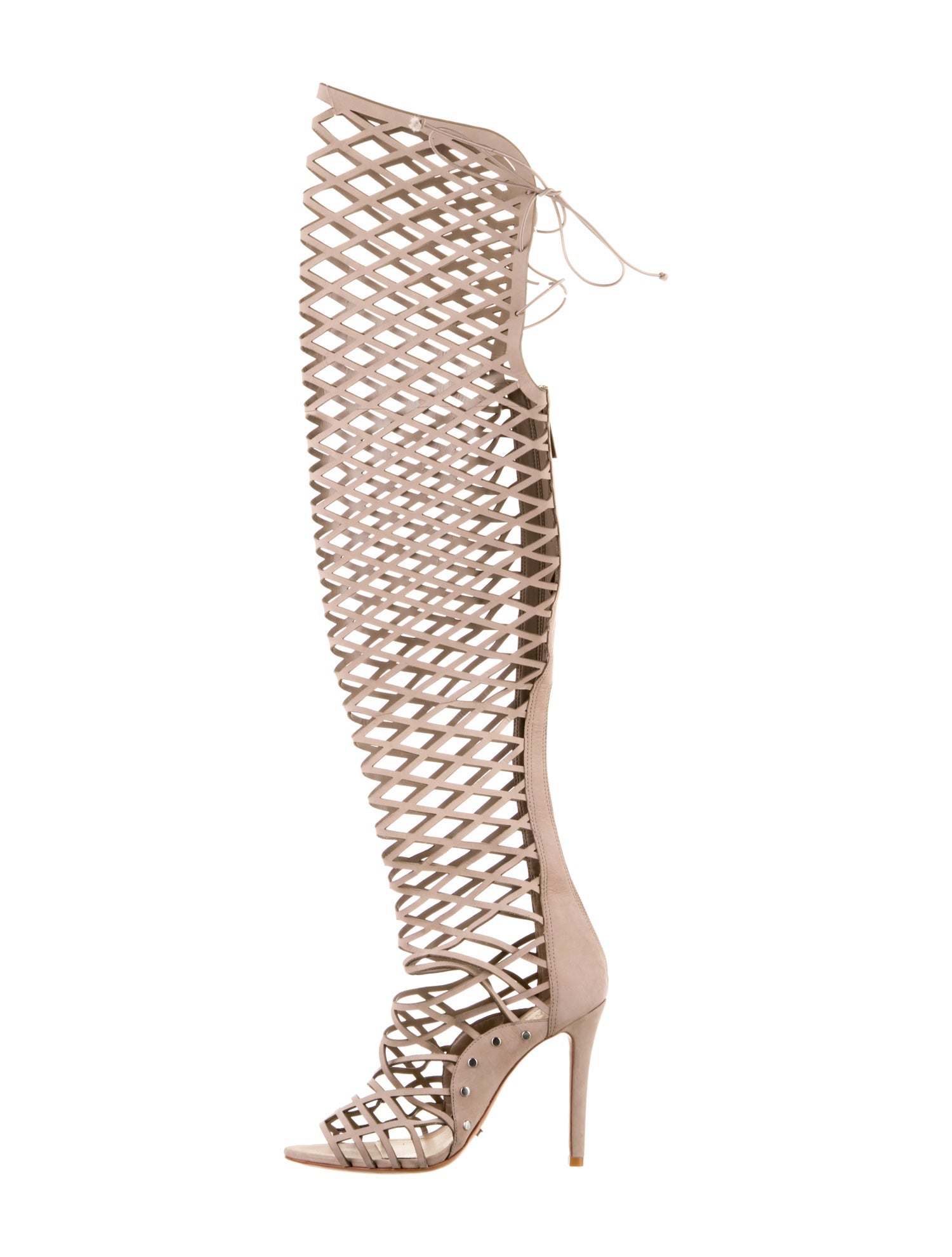 Schutz Leather Studded Accents Gladiator Sandals