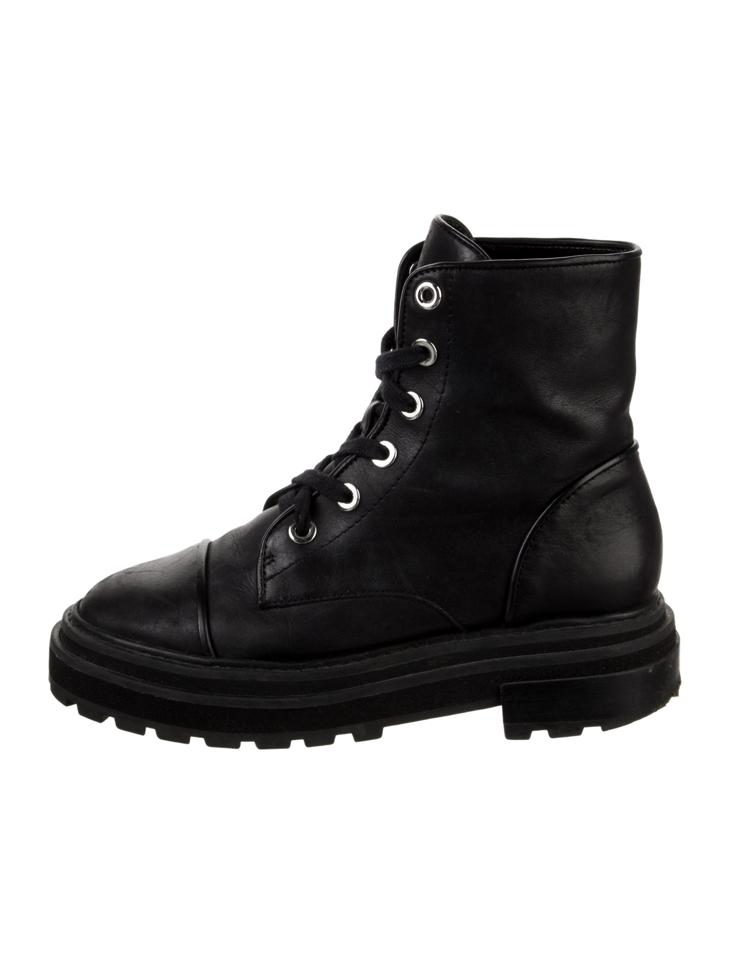 Schutz Leather Combat Boots