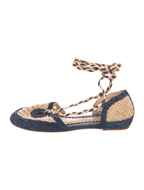 Schutz Raffia Animal Print Espadrilles