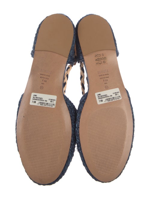 Schutz Raffia Animal Print Espadrilles