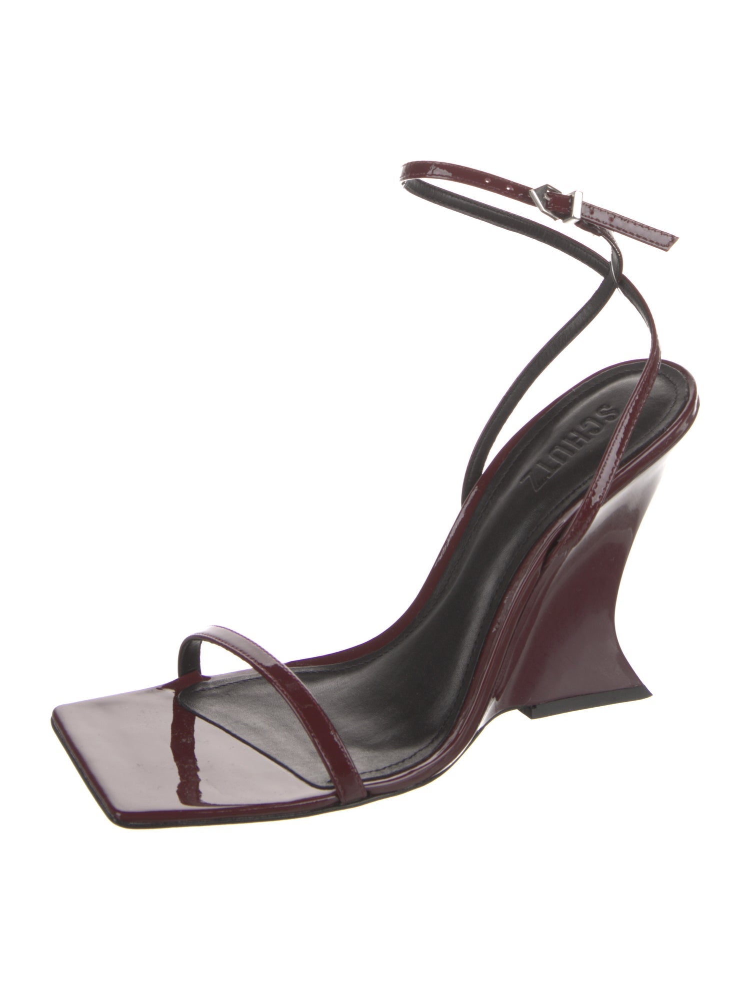 Schutz Patent Leather Sandals
