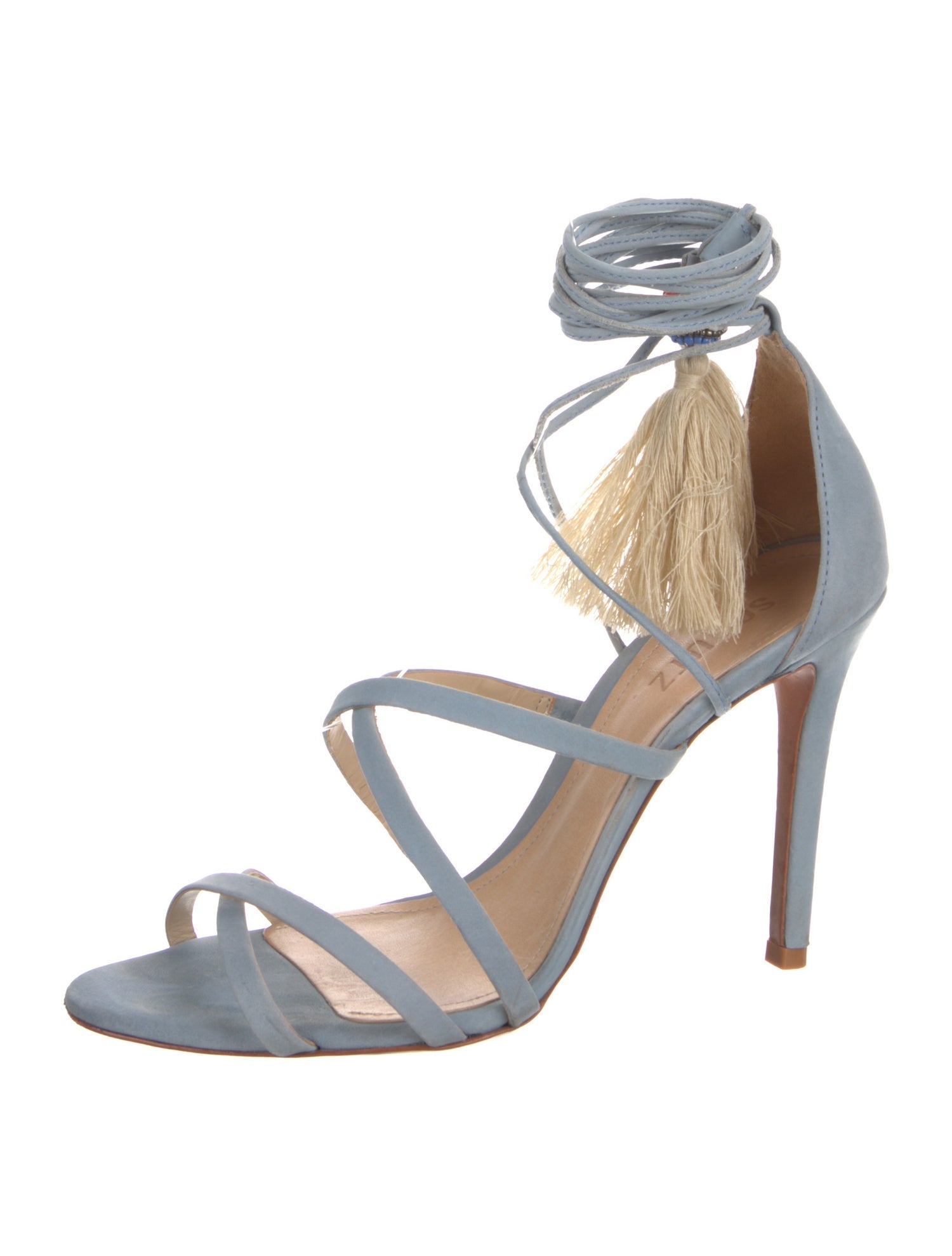 Schutz Suede Tassel Accents Sandals