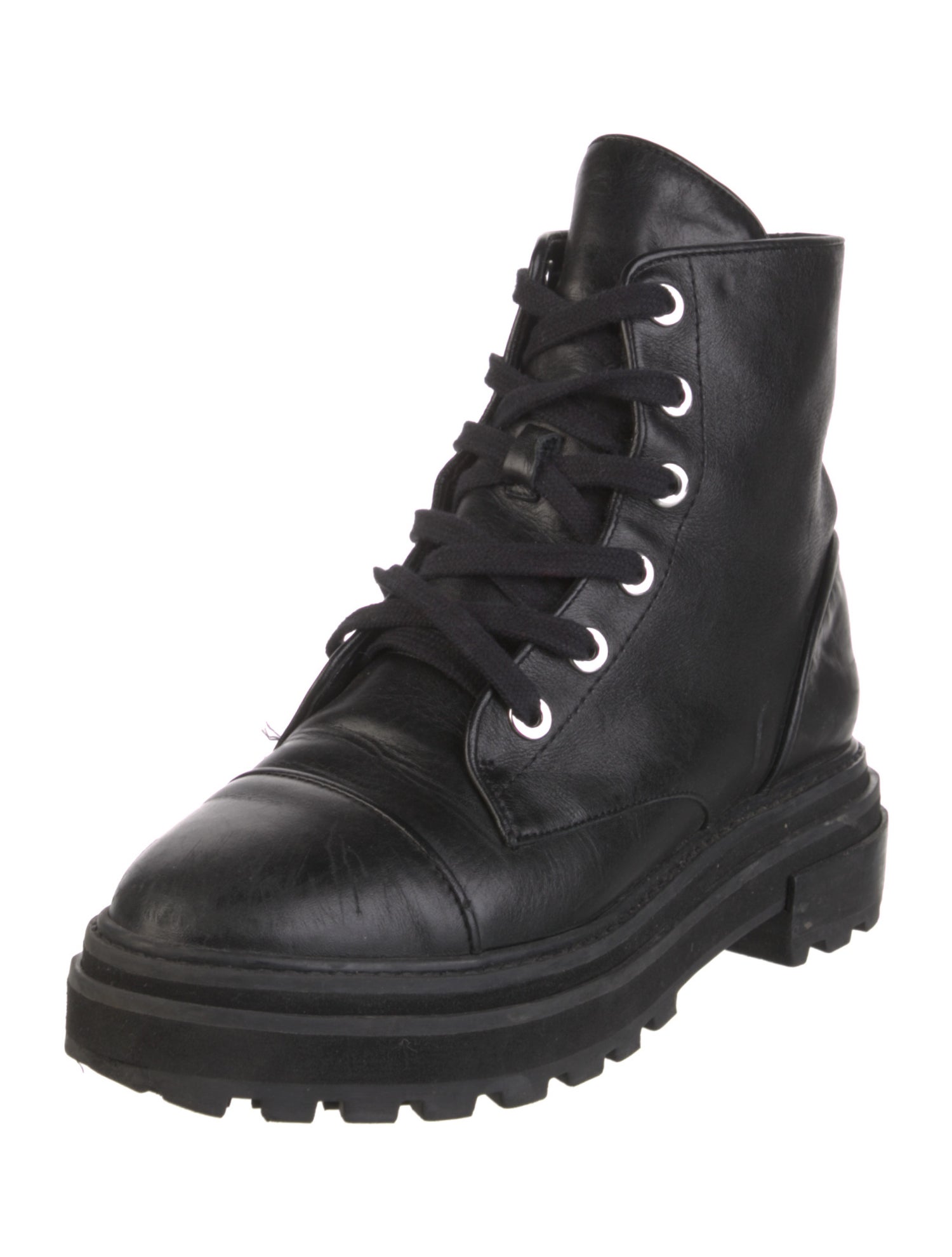 Schutz Leather Combat Boots