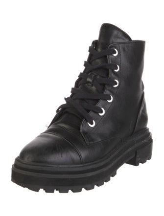 Schutz Leather Combat Boots