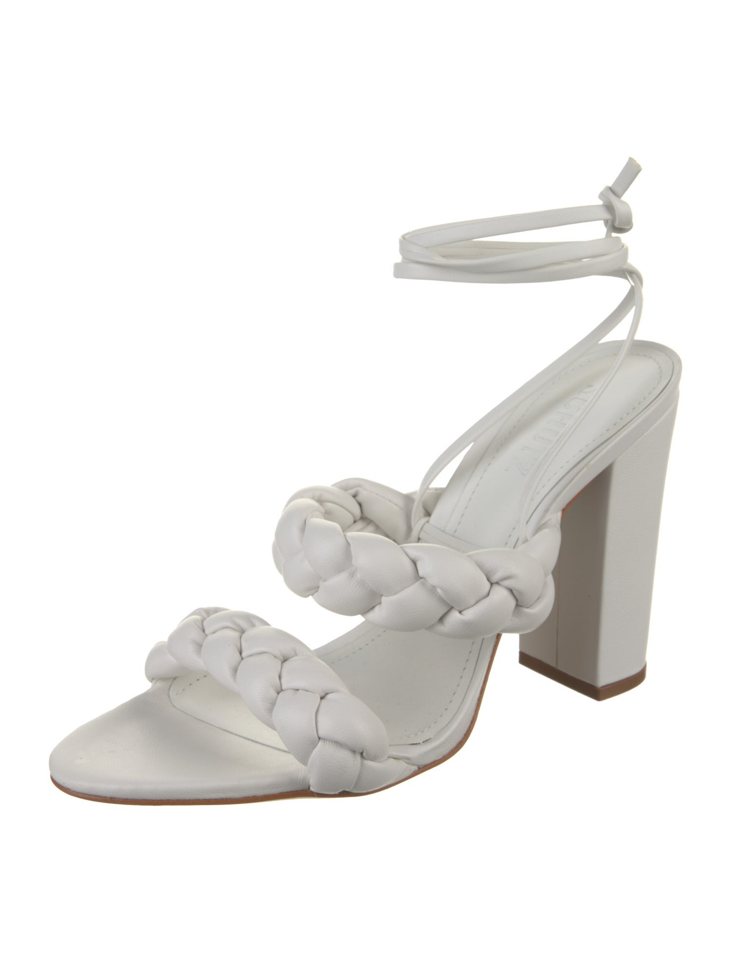 Schutz Leather Braided Accents Sandals