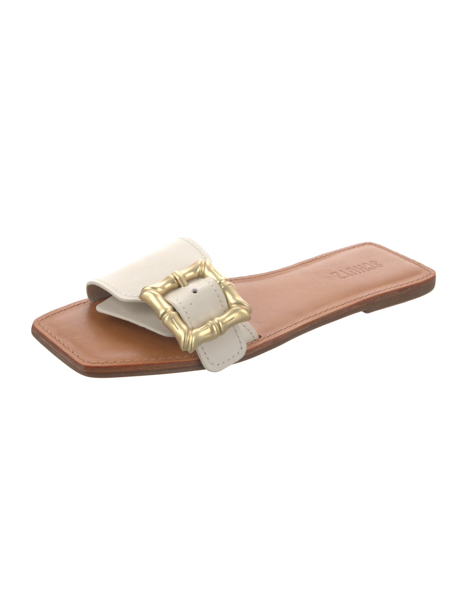 Schutz Leather Slides