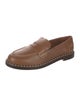 Schutz Leather Whipstitch Trim Loafers