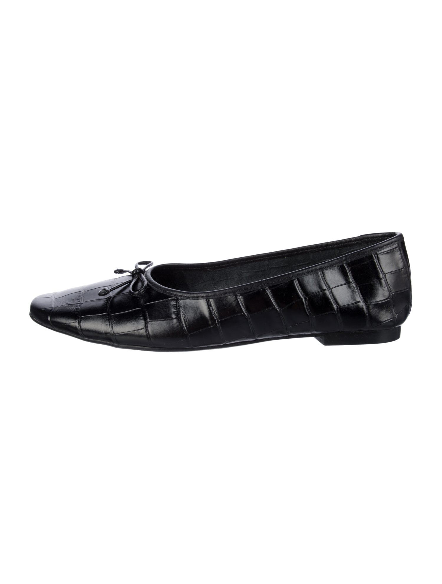 Schutz Embossed Leather Ballet Flats