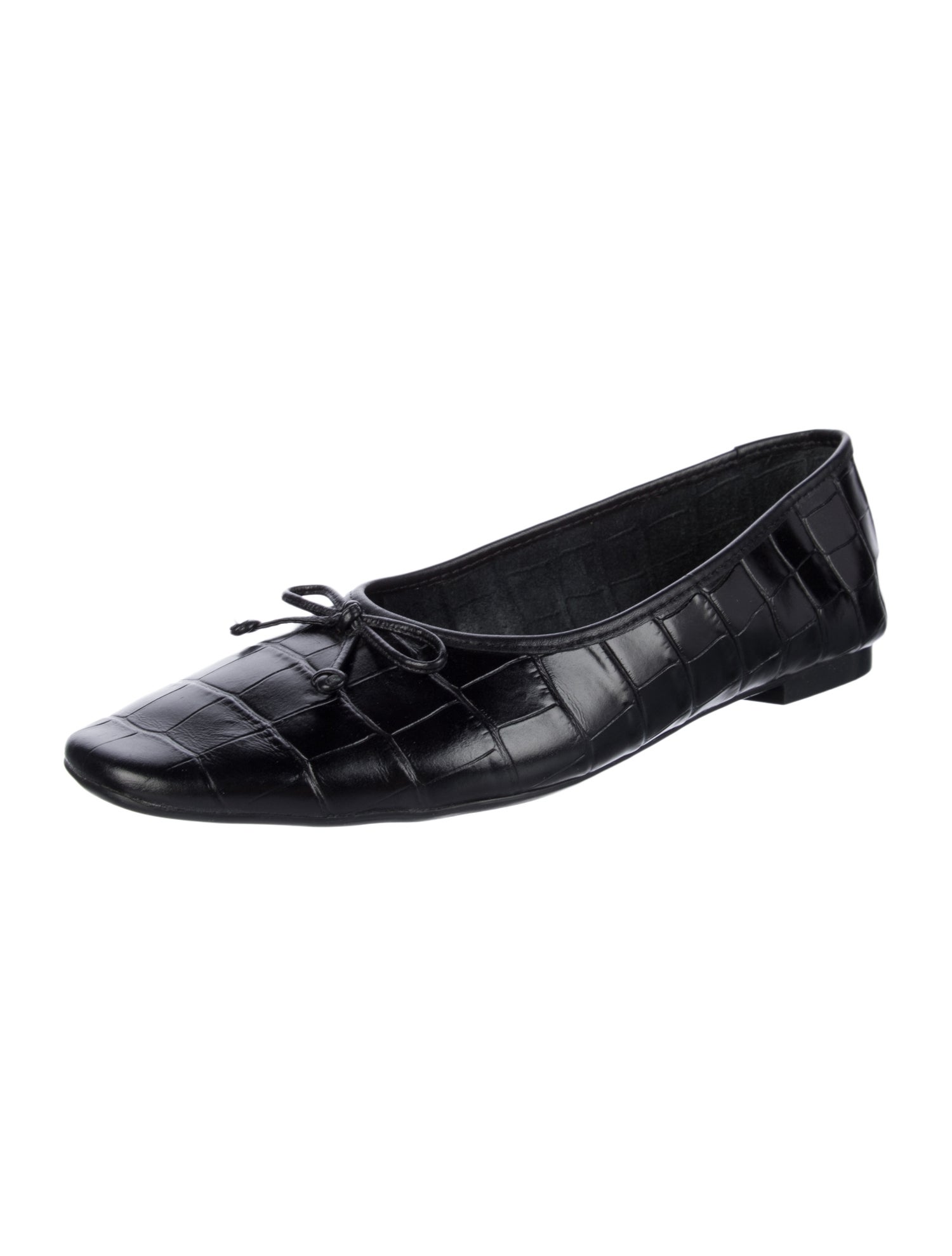 Schutz Embossed Leather Ballet Flats