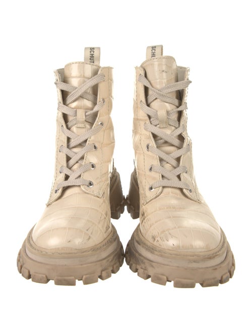 Schutz Leather Combat Boots