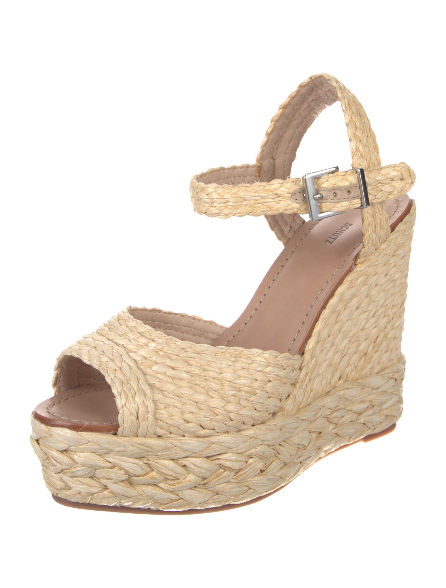 Schutz Straw Espadrilles