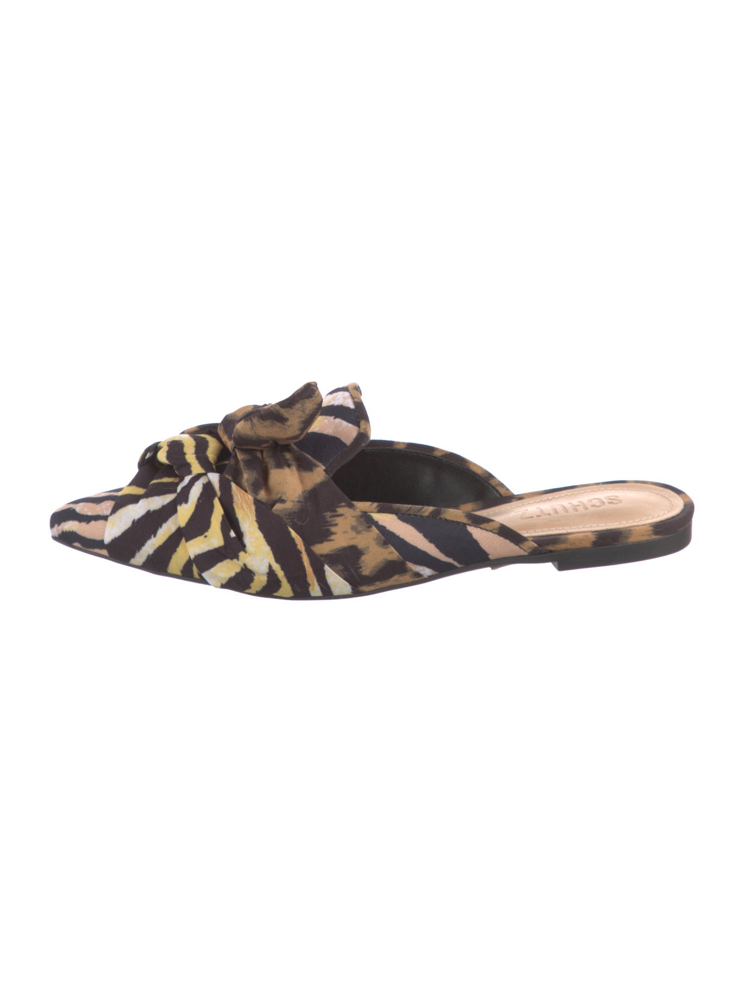 Schutz Satin Printed Mules