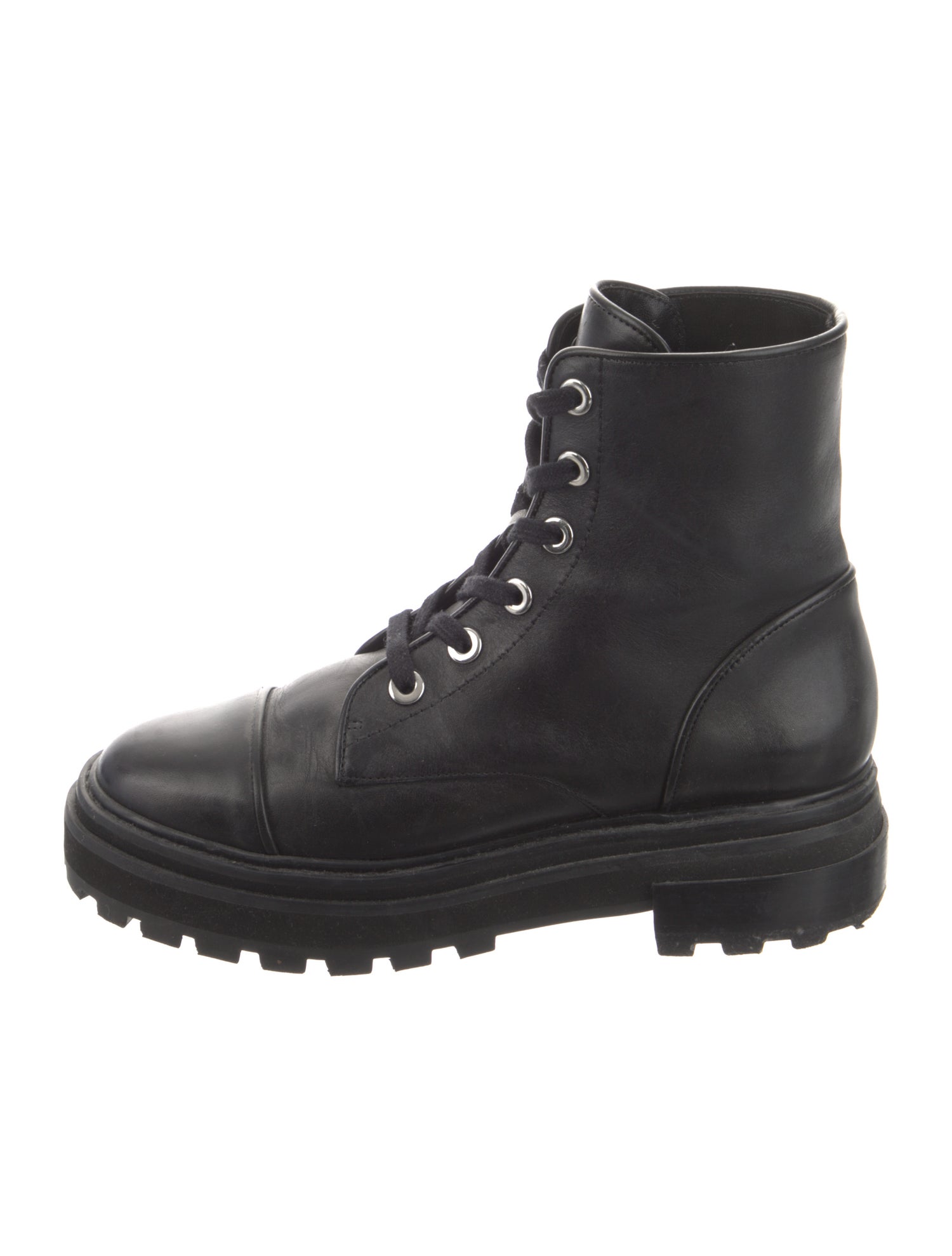 Schutz Leather Combat Boots