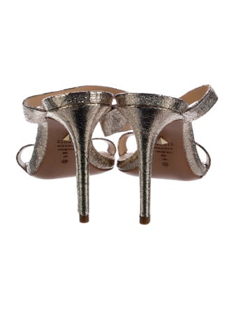 Schutz Leather Slides