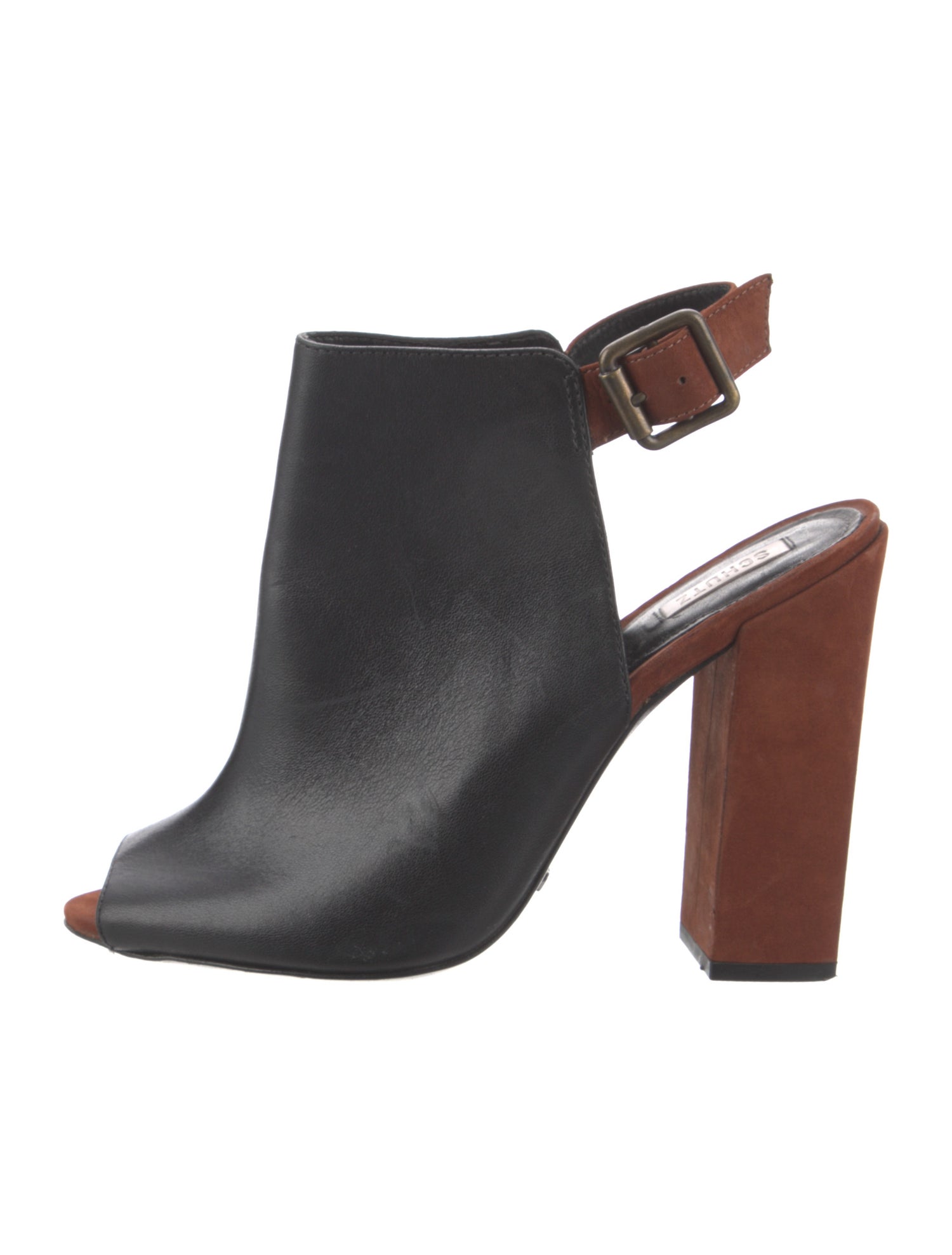 Schutz Leather Slingback Sandals