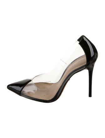 Schutz PVC Leather Trim Embellishment Pumps