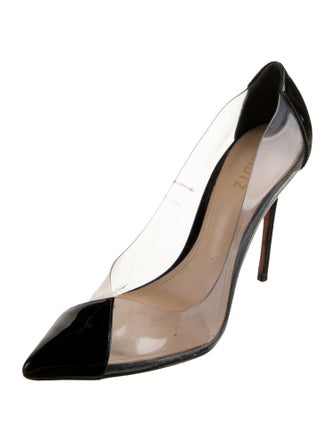 Schutz PVC Leather Trim Embellishment Pumps