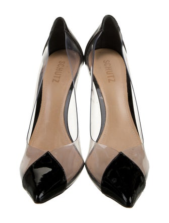 Schutz PVC Leather Trim Embellishment Pumps