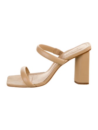 Schutz Leather Slides