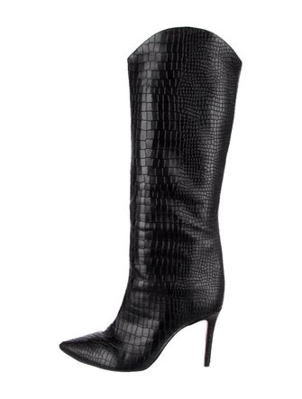 Schutz Embossed Leather Boots