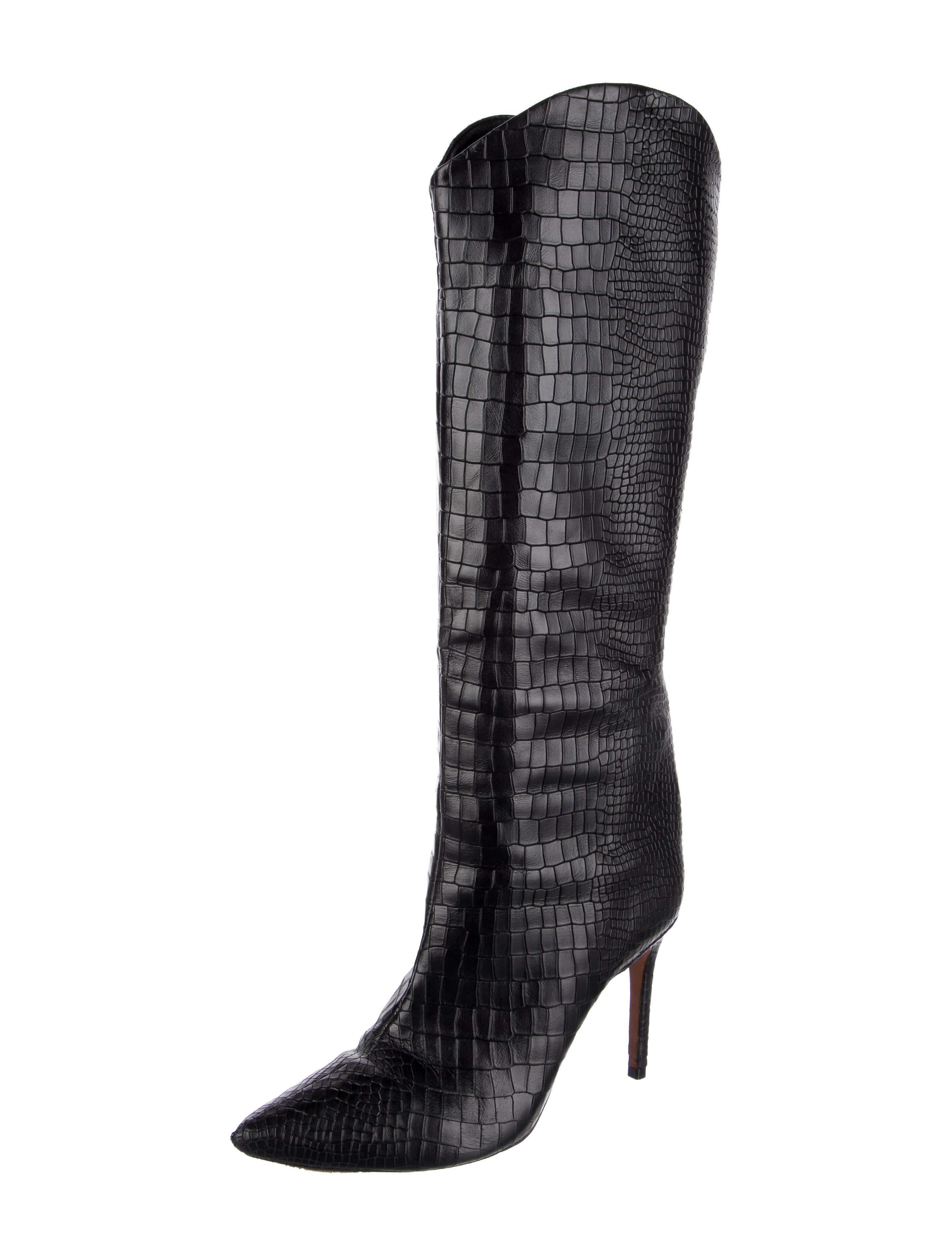 Schutz Embossed Leather Boots