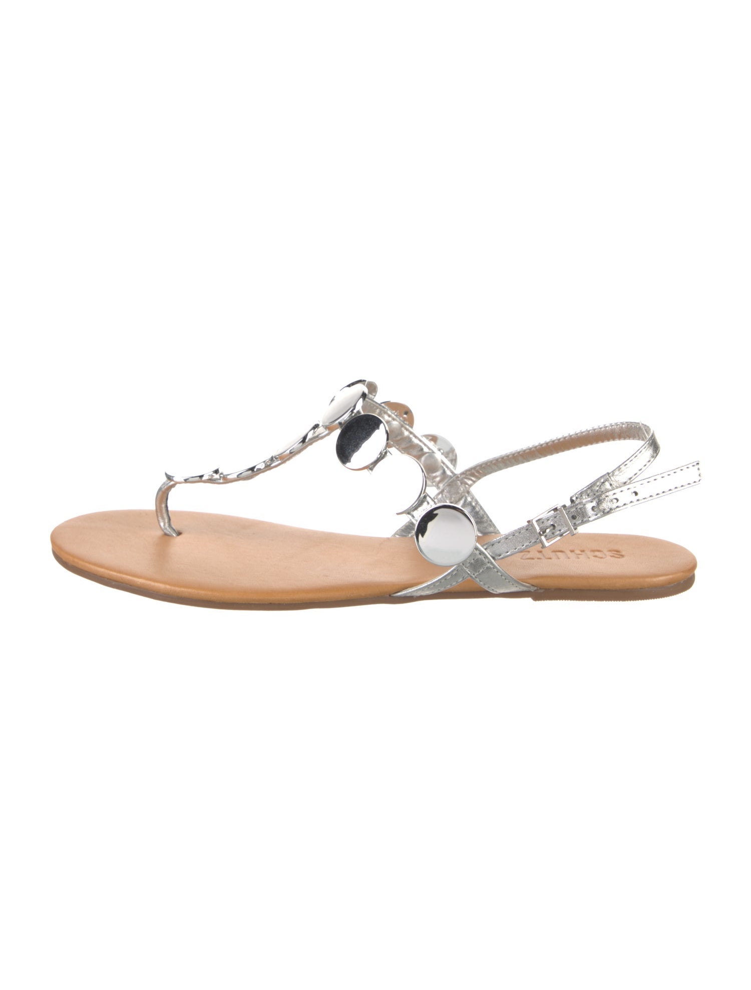 Schutz Leather Slingback Sandals