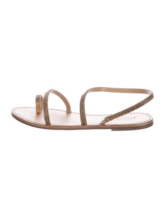 Schutz Leather Slingback Sandals