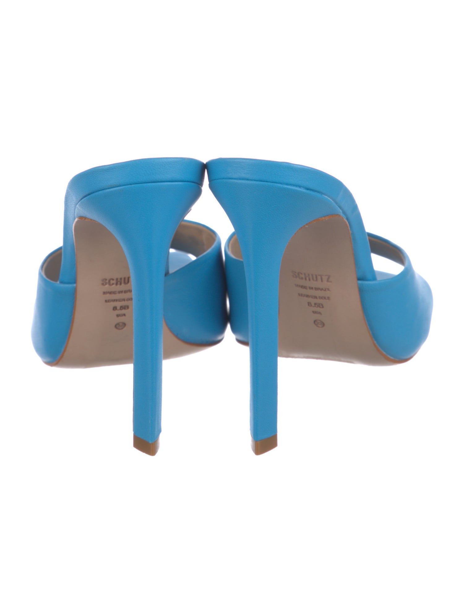 Schutz Leather Slides