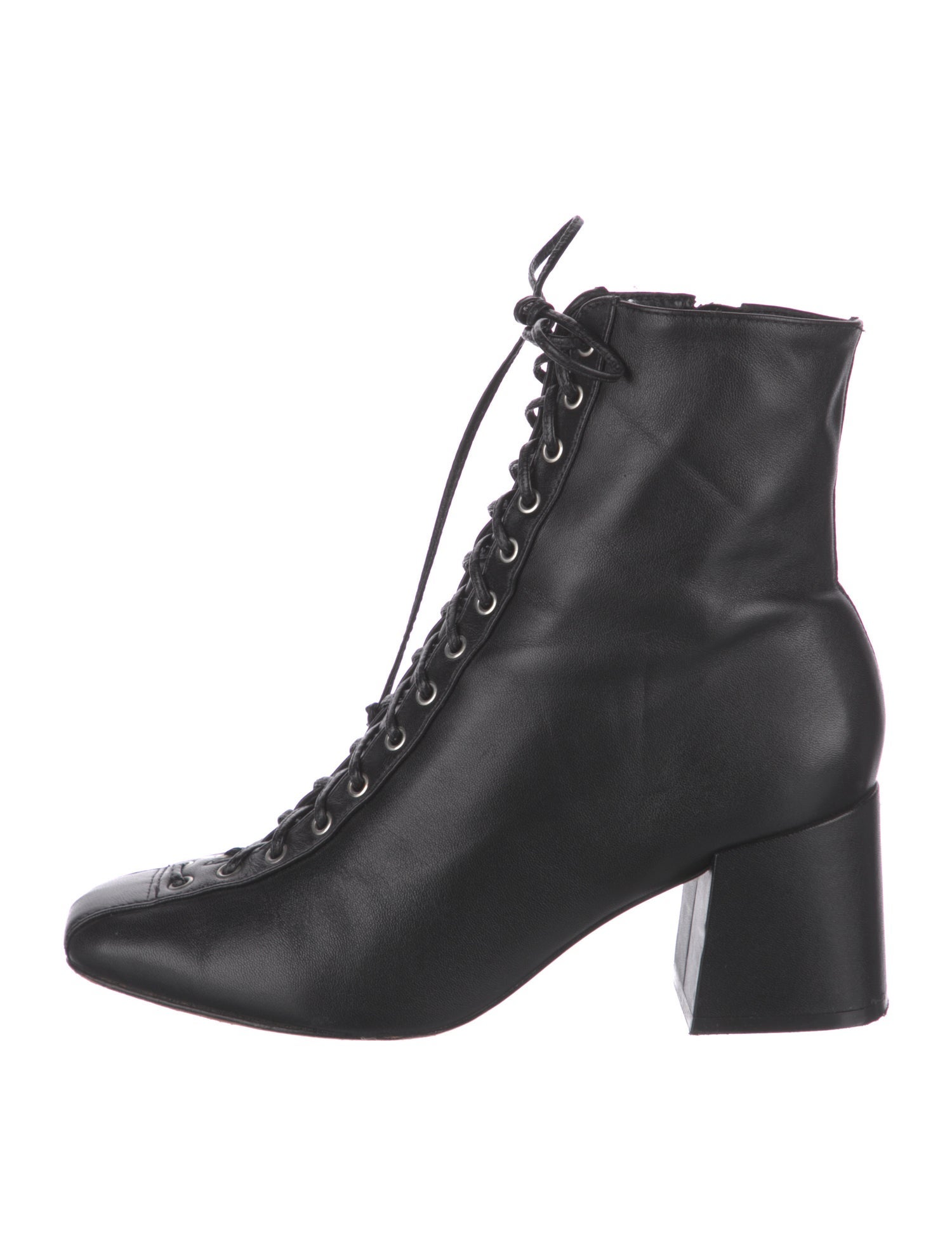 Schutz Leather Lace-Up Boots