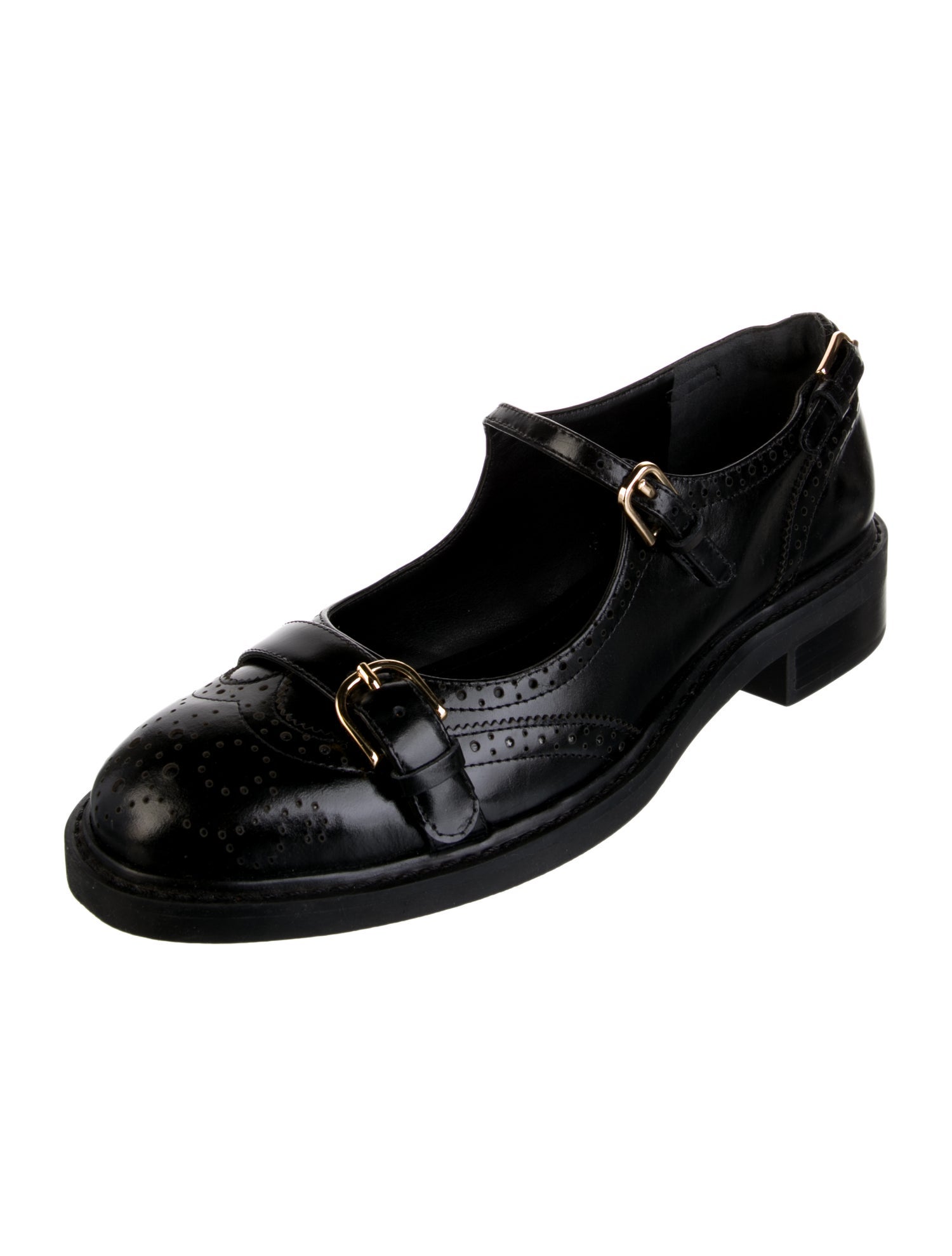 Schutz Leather Mary Jane Flats