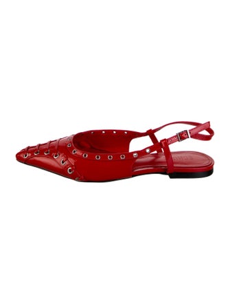 Schutz Patent Leather Slingback Flats