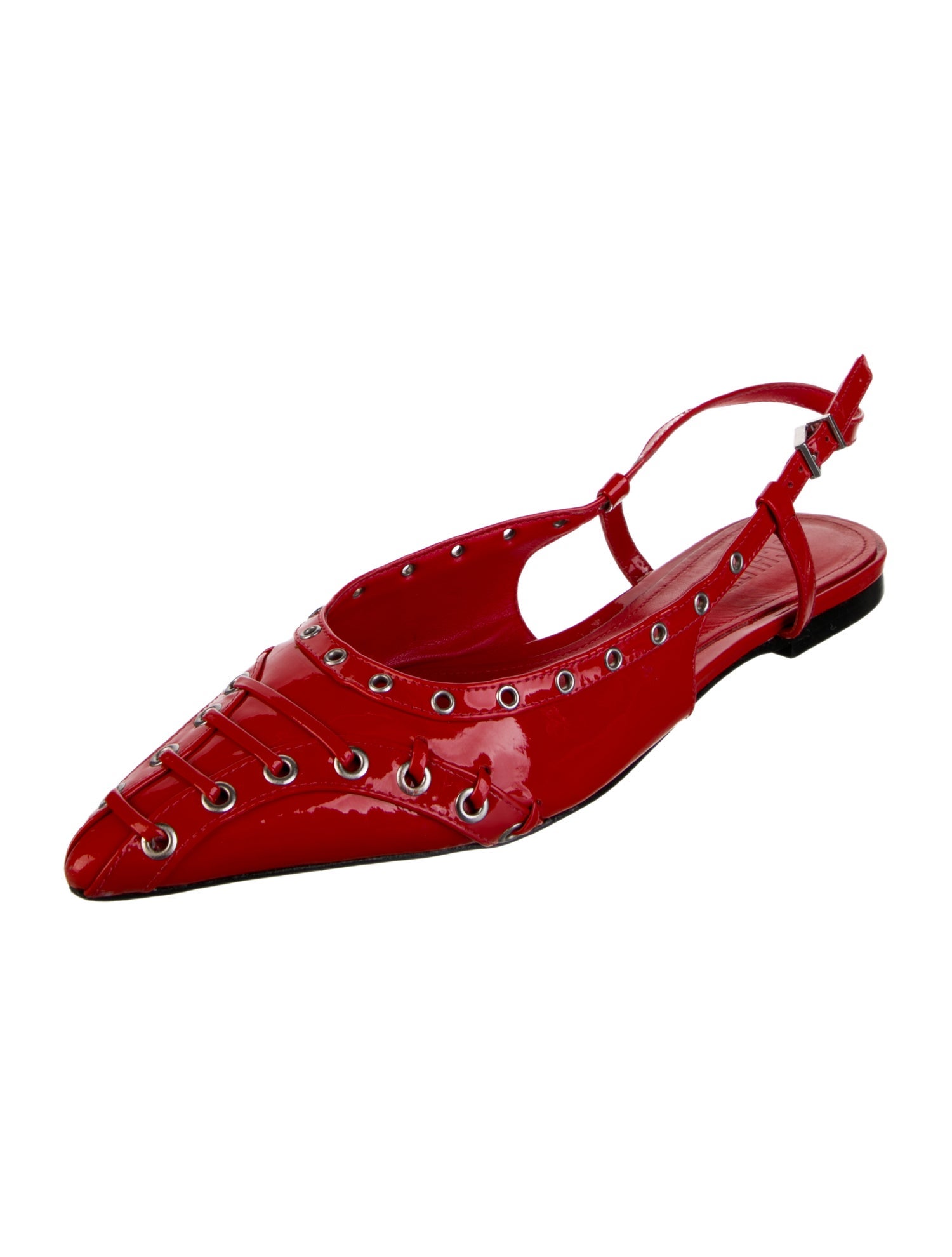 Schutz Patent Leather Slingback Flats