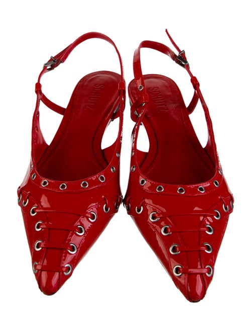 Schutz Patent Leather Slingback Flats