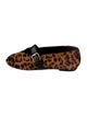 Schutz Calfskin Animal Print Mary Jane Flats