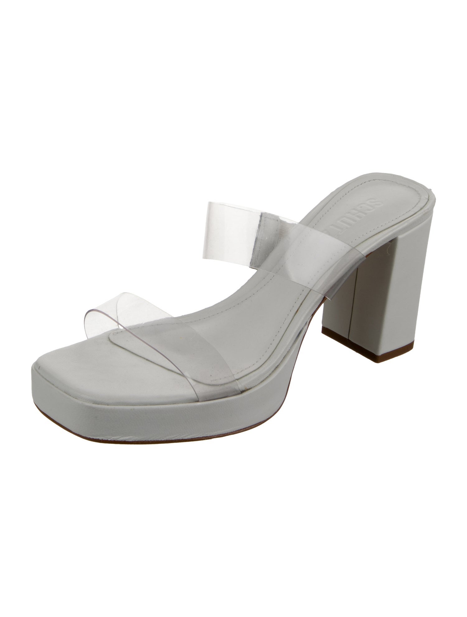 Schutz Leather Slides