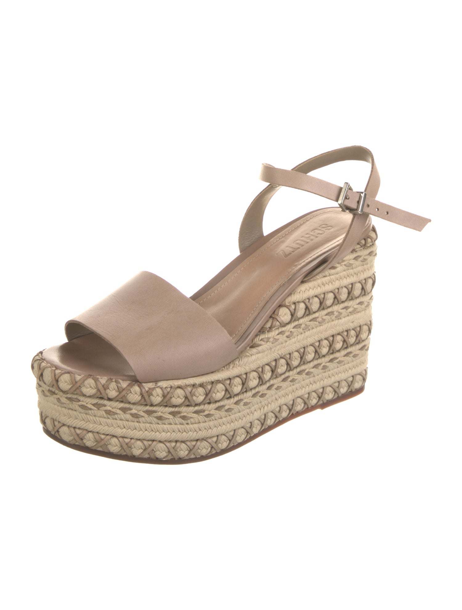 Schutz Leather Espadrilles