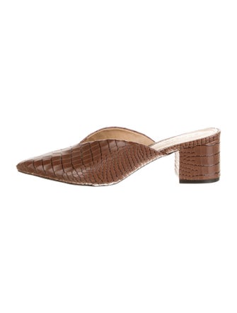 Schutz Leather Patterned Mules