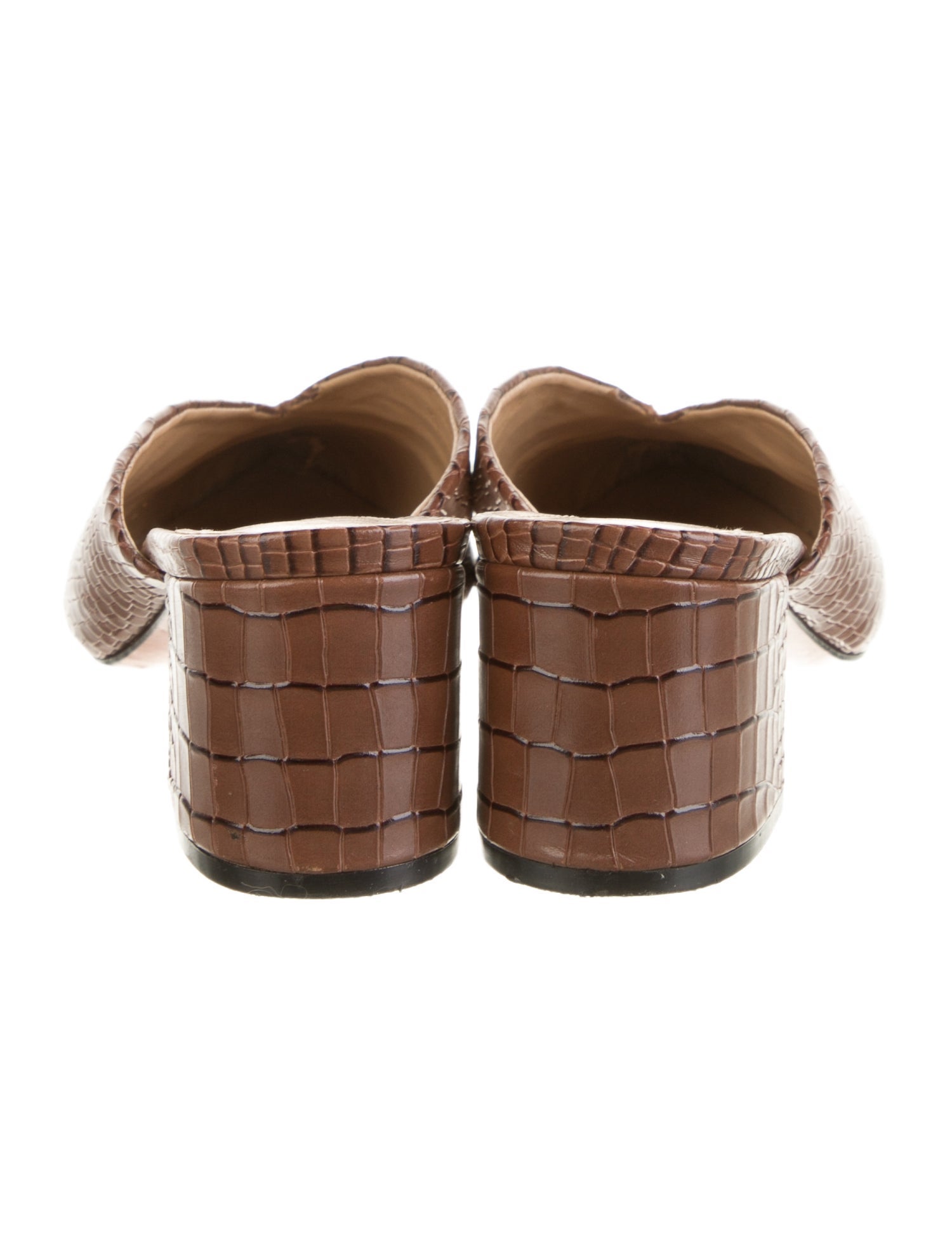 Schutz Leather Patterned Mules