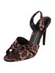 Schutz Animal Print Slingback Sandals