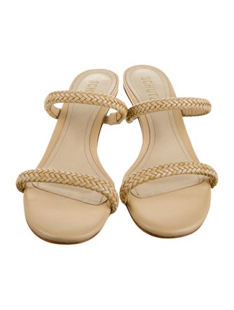 Schutz Leather Slingback Sandals