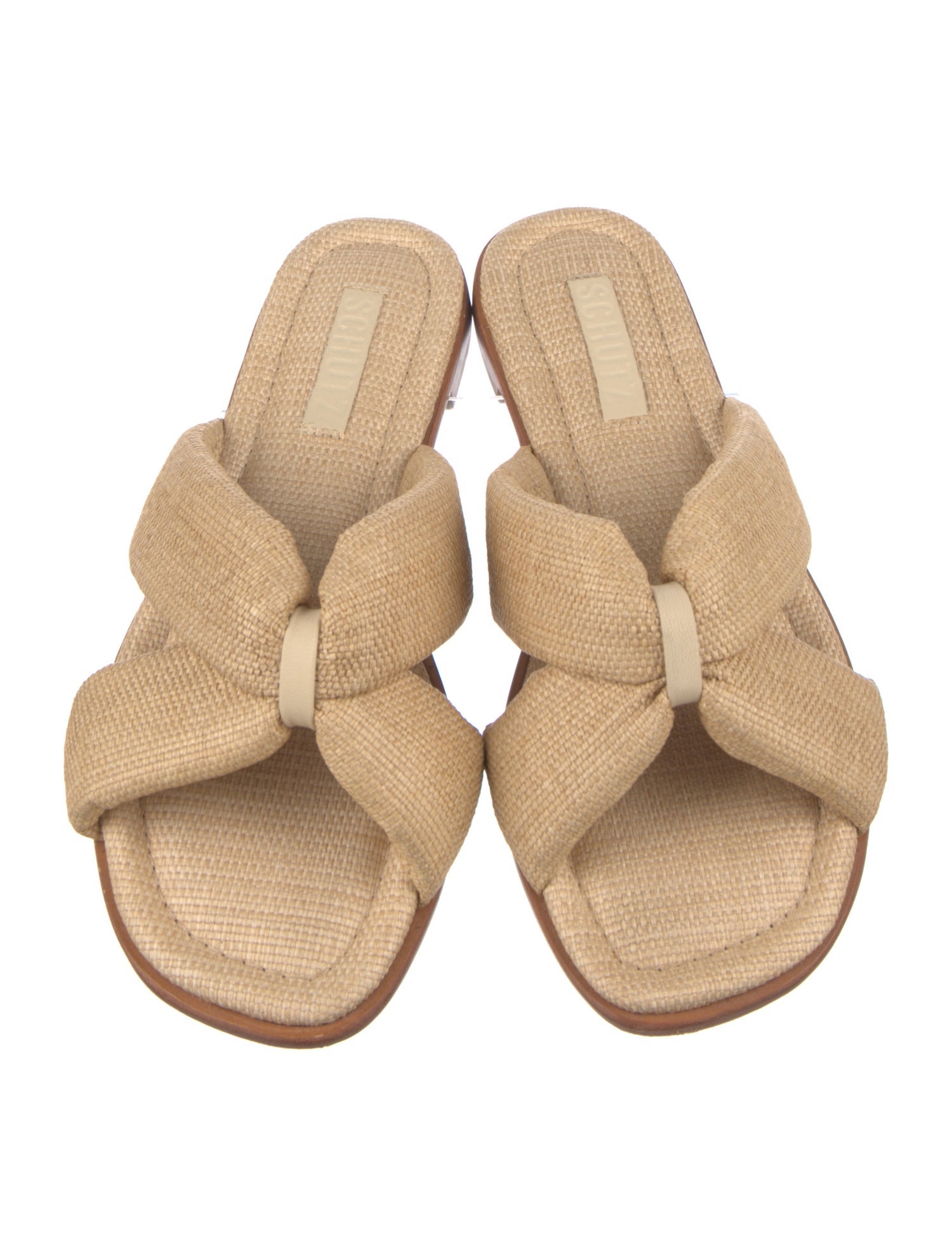 Schutz Raffia Slides