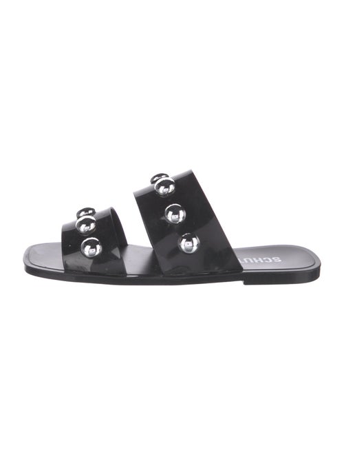 Schutz Rubber Studded Accents Slides