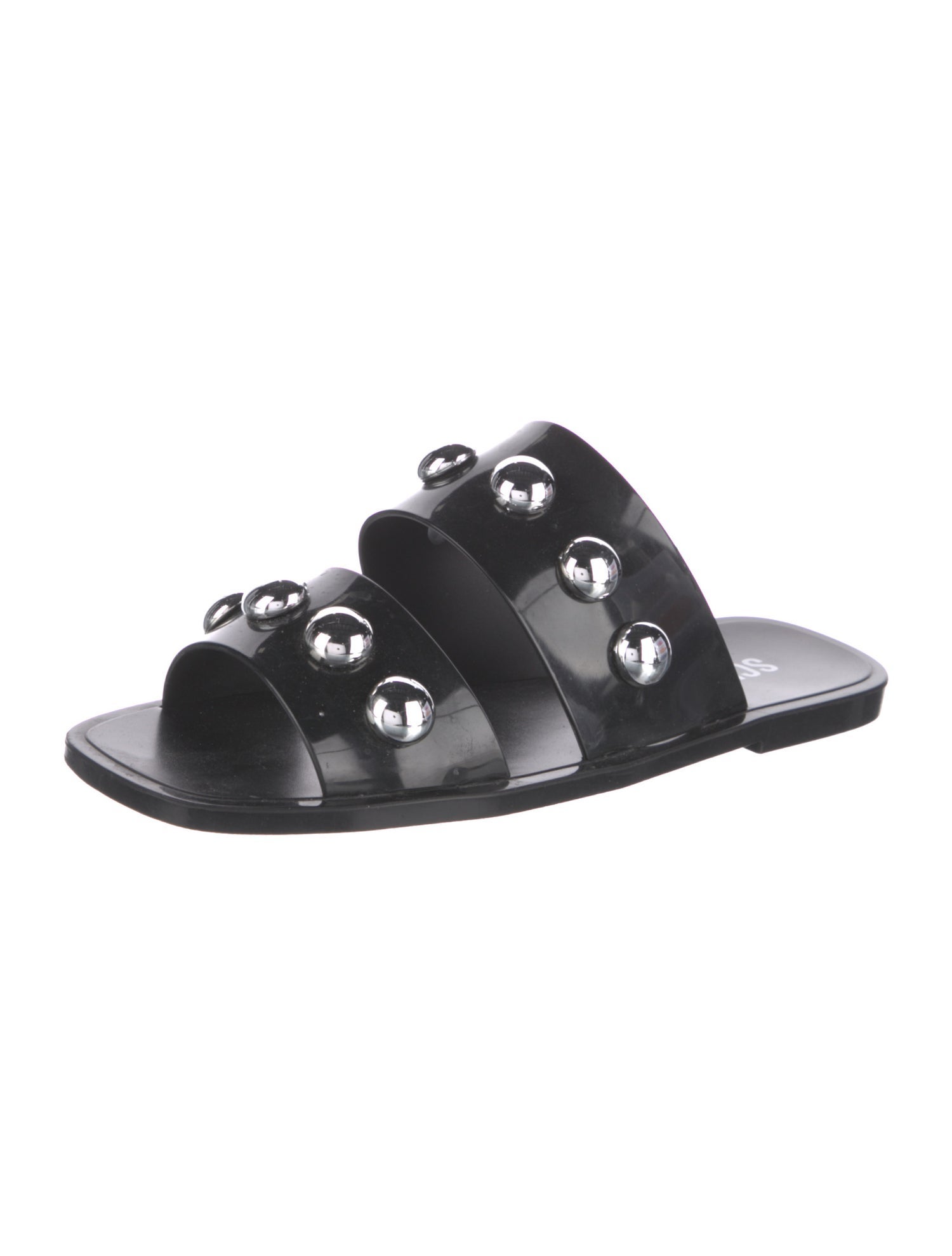 Schutz Rubber Studded Accents Slides