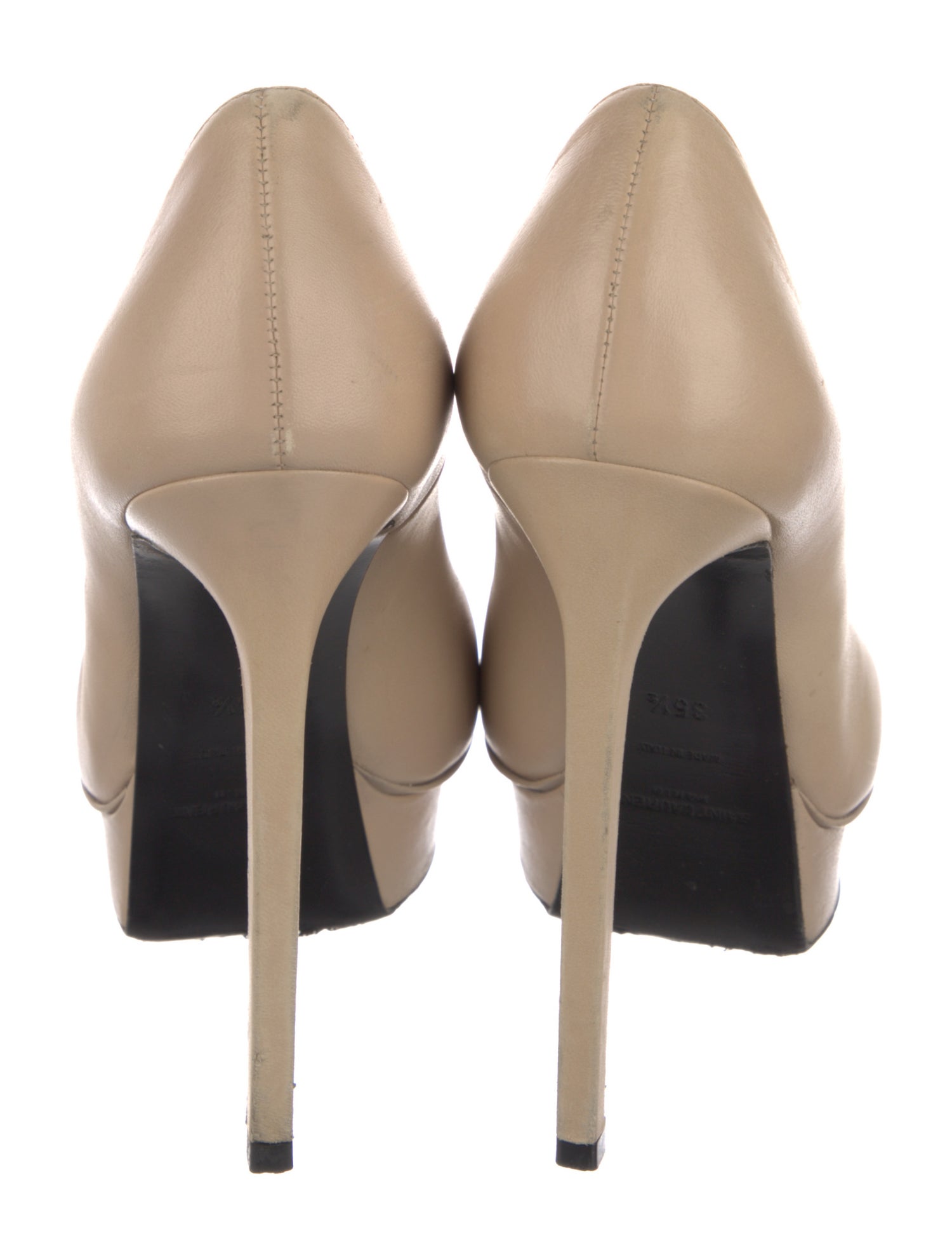 Schutz Leather Colorblock Pattern Pumps