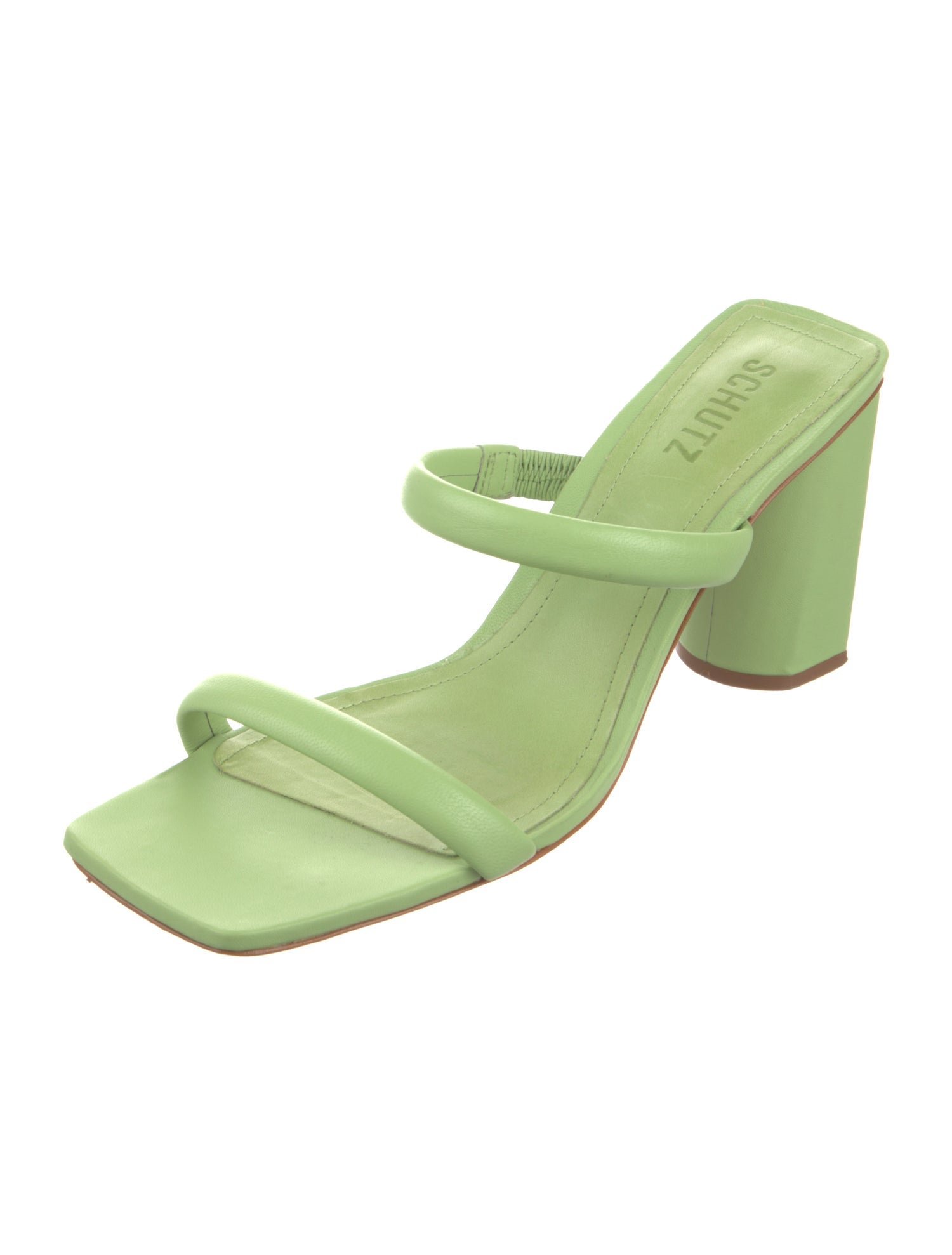 Schutz Leather Slides
