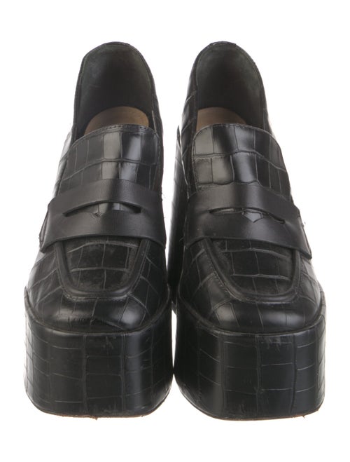 Schutz Embossed Leather Pumps