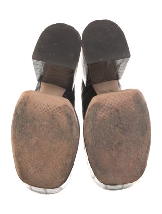 Schutz Embossed Leather Pumps