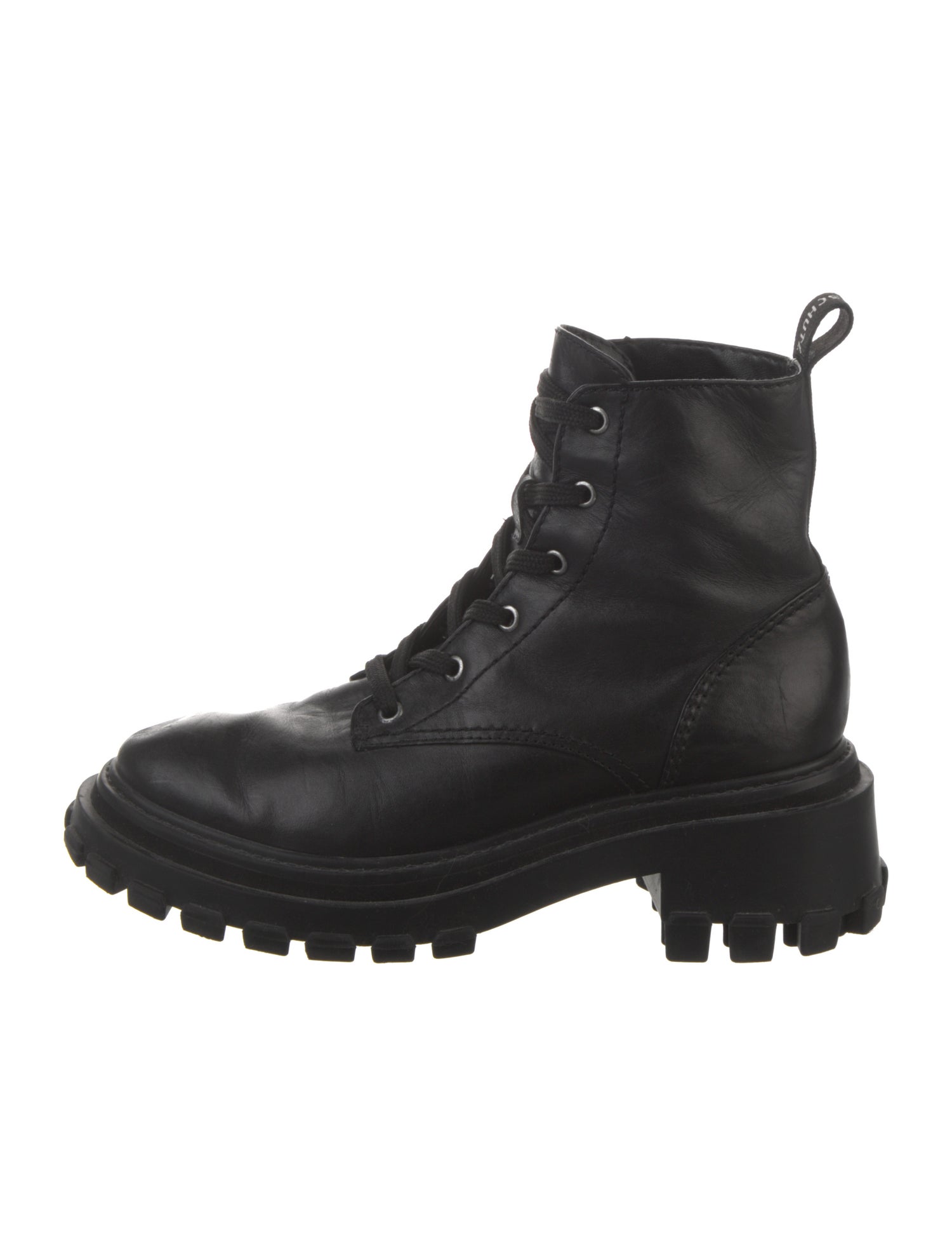 Schutz Leather Combat Boots