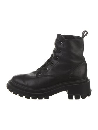 Schutz Leather Combat Boots