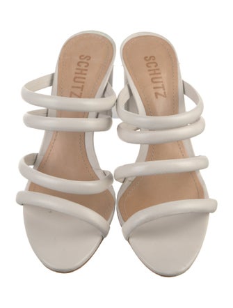 Schutz Leather Slides